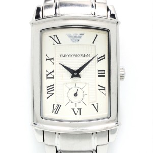 アルマーニ EMPORIOARMANI 腕時計 - AR-0243 メンズ 白【中古】20240412