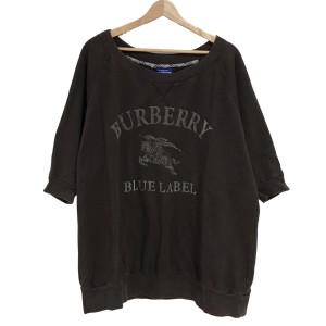 バーバリーブルーレーベル Burberry Blue Label トレーナー サイズ38 M レディース - ダークブラウン×グレー【中古】20240418