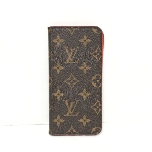 ルイヴィトン LOUIS VUITTON 携帯電話ケース モノグラム レディース IPHONE7+&8+フォリオ M63404 ルージュ iPhoneケース【中古】20240422