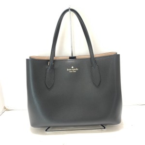 ケイトスペード Kate spade トートバッグ レディース 美品 ハーパーロゴ サッチェル WKR00064 黒 レザー【中古】20240515