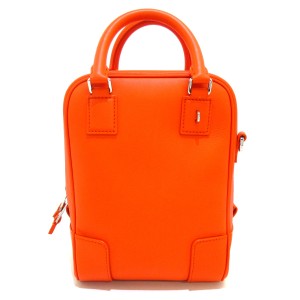 ロエベ LOEWE ハンドバッグ レディース 美品 アマソナ15 B039L51X06 オレンジ ナパカーフ【中古】20240423