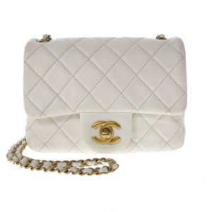 シャネル CHANEL ショルダーバッグ レディース ミニマトラッセ AS1786/B02916/10601 白 ラムスキン【中古】20240421