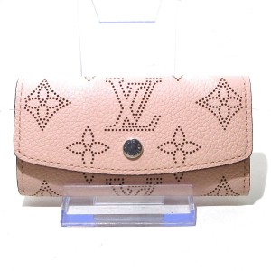 ルイヴィトン LOUIS VUITTON キーケース マヒナ レディース 美品 ミュルティクレ4 M64056 マグノリア【中古】20240501