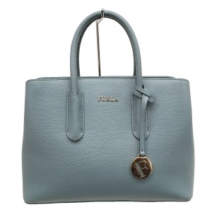 フルラ FURLA トートバッグ レディース テッサ S トート ライトブルー レザー【中古】20240514