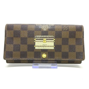 ルイヴィトン LOUIS VUITTON 長財布 モノグラム レディース ポルトフォイユサラ N63179 エベヌ ダミエキャンバス【中古】20240430