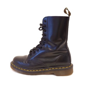 ドクターマーチン Dr.Martens ショートブーツ 38 EU レディース - 黒 レースアップ レザー【中古】20240508