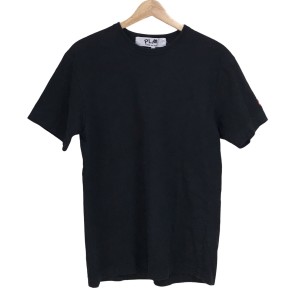 プレイコムデギャルソン PLAY COMMEdesGARCONS 半袖Tシャツ サイズL メンズ - 黒×レッド×ブルー クルーネック【中古】20240503