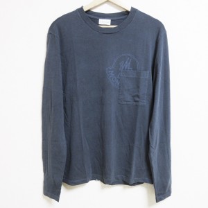 モンクレール MONCLER 長袖Tシャツ サイズM メンズ MAGLIA T-SHIRT M/LUNGA ダークネイビー クルーネック【中古】20240501