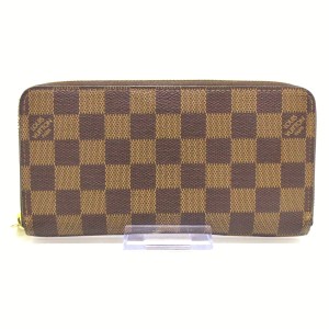 ルイヴィトン LOUIS VUITTON 長財布 ダミエ レディース ジッピーウォレット N60015 エベヌ ダミエ・キャンバス【中古】20240422