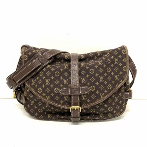 ルイヴィトン LOUIS VUITTON ショルダーバッグ モノグラムミニラン レディース ソミュール M95227 エベヌ【中古】20240520