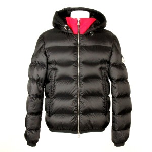 モンクレール MONCLER ダウンジャケット サイズ2 M メンズ CLAMART(クラマール) 黒×レッド 長袖/冬【中古】20240531