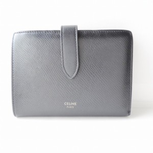 セリーヌ CELINE 2つ折り財布 レディース - 黒 レザー【中古】20240423