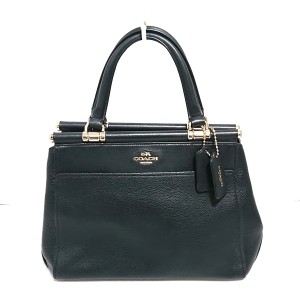 コーチ COACH ハンドバッグ レディース - 21343 黒 レザー【中古】20240502