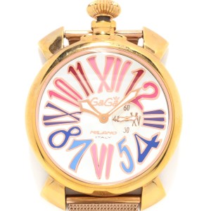 ガガミラノ GAGA MILANO 腕時計 マヌアーレ46 メンズ シルバー【中古】20240505