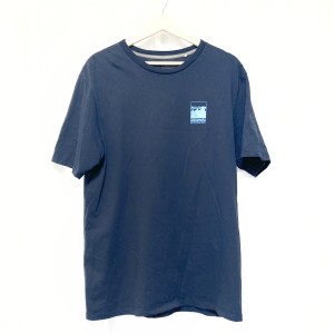 パタゴニア Patagonia 半袖Tシャツ サイズM メンズ - ネイビー×ライトブルー クルーネック【中古】20240427