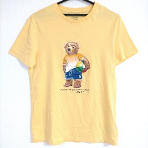 ポロラルフローレン 半袖Tシャツ サイズ170/92A メンズ - イエロー×ブラウン×マルチ クルーネック/ポロベア【中古】20240513