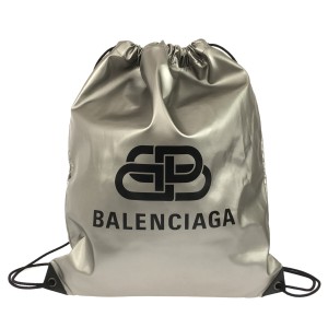 バレンシアガ BALENCIAGA リュックサック レディース BBエクスプローラー 593648 シルバー 化学繊維【中古】20240526