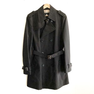 バーバリーブラックレーベル Burberry Black Label トレンチコート サイズLL メンズ - 黒 長袖/秋/春【中古】20240501