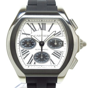 カルティエ Cartier 腕時計 美品 ロードスタークロノグラフ W6206020 メンズ SS/ラバーベルト/クロノグラフ シルバー【中古】20240430