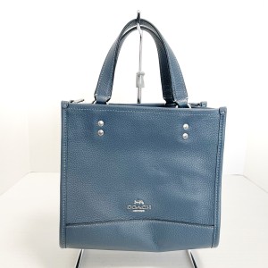 コーチ COACH トートバッグ レディース 美品 デンプシー トート 22 CO971 ダークグレー リファインド ペブル レザー【中古】20240508