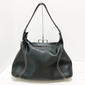 トッズ TOD'S ショルダーバッグ レディース - 黒 レザー【中古】20240509