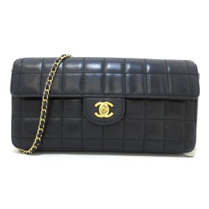 シャネル CHANEL ショルダーバッグ レディース チョコバー A15316 黒 チェーンショルダー/ゴールド金具 ラムスキン【中古】20240430