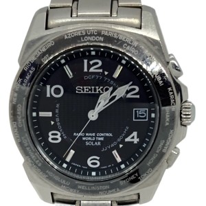 セイコー SEIKO 腕時計 BRIGHTZ(ブライツ) 7B25-0AC0 メンズ 電波/ワールドタイム 黒【中古】20240509