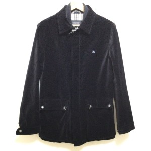 バーバリーブラックレーベル Burberry Black Label ブルゾン サイズL メンズ - 黒 長袖/ベロア/秋/冬【中古】20240514