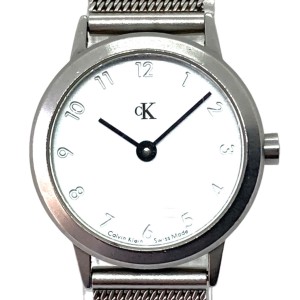 カルバンクライン CalvinKlein 腕時計 - K3131/K3132 レディース シルバー【中古】20240502