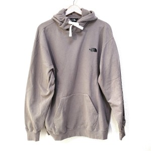 ノースフェイス THE NORTH FACE パーカー サイズM メンズ メッセージロゴフーディー NT62333A グレーベージュ×黒 長袖【中古】20240604