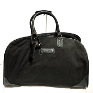 コーチ COACH ボストンバッグ レディース 美品 - 0563 黒 本体ロックなし ナイロン×レザー【中古】20240428