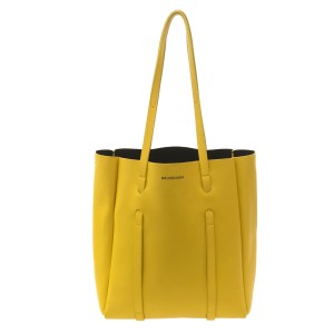 バレンシアガ BALENCIAGA トートバッグ レディース エブリデイトート XS 489813 イエロー レザー【中古】20240523