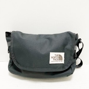 ノースフェイス THE NORTH FACE ショルダーバッグ レディース - 黒×ダークグレー ナイロン【中古】20240607