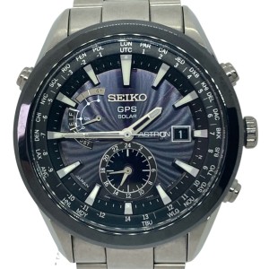 セイコー SEIKO 腕時計 美品 ASTRON(アストロン) 7X52-0AA0 メンズ セラミックベゼル/電波/GPS 黒【中古】20240504
