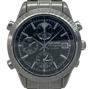 セイコー SEIKO 腕時計 - 7T32-7H60 メンズ クロノグラフ 黒【中古】20240504