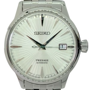 セイコー SEIKO 腕時計 美品 PRESAGE(プレザージュ) 4R35-01T0 メンズ 裏スケ アイボリー【中古】20240504