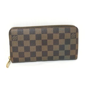 ルイヴィトン LOUIS VUITTON 長財布 ダミエ レディース ジッピーウォレット N60015 エベヌ ダミエ・キャンバス【中古】20240504