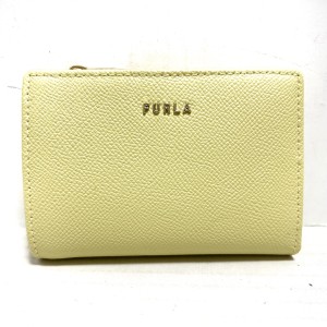 フルラ FURLA 2つ折り財布 レディース 新品同様 - ライトイエロー レザー【中古】20240511