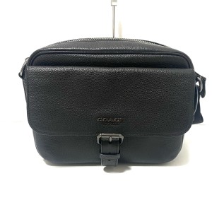 コーチ COACH ショルダーバッグ レディース 美品 ハドソン クロスボディ C5399 黒 レザー【中古】20240523