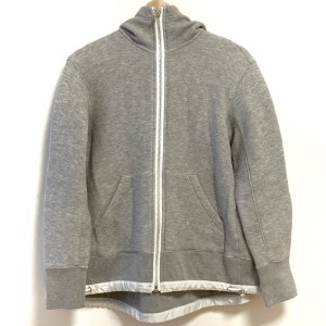 サカイ Sacai ブルゾン サイズ2 M レディース - SCW-050 グレー 長袖/フード付き/ジップアップ/春/秋【中古】20240528