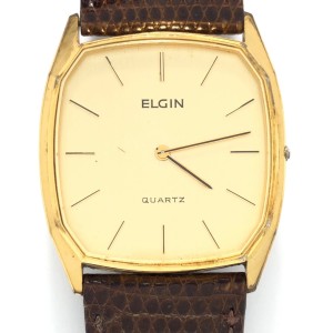 エルジン ELGIN 腕時計 - メンズ 社外ベルト ゴールド【中古】20240524