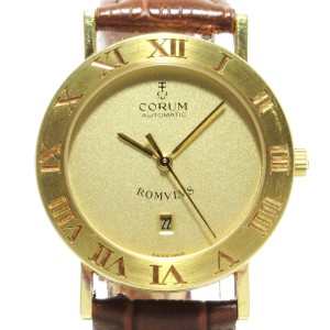 コルム CORUM 腕時計 ロムルス 75.501.56 メンズ K18YG/社外ベルト ゴールド【中古】20240515