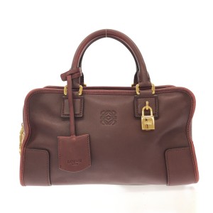 ロエベ LOEWE ハンドバッグ レディース アマソナ28 352.73.A03 ボルドー レザー【中古】20240530