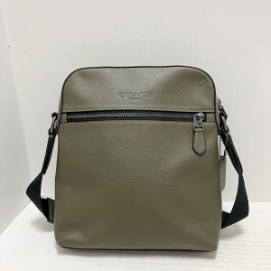 コーチ COACH ショルダーバッグ レディース - CP756 カーキ×黒 斜めがけ レザー【中古】20240607