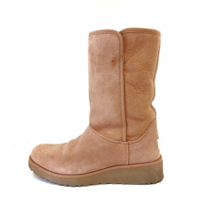 アグ UGG ショートブーツ JAPAN 24 レディース アミ 1013428 ピンク ムートン【中古】20240608