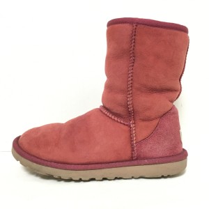 アグ UGG ショートブーツ 22 レディース - 5825 レッド ムートン【中古】20240518