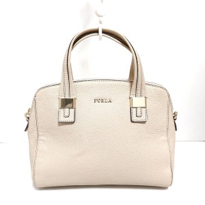 フルラ FURLA ハンドバッグ レディース - ベージュ レザー【中古】20240522