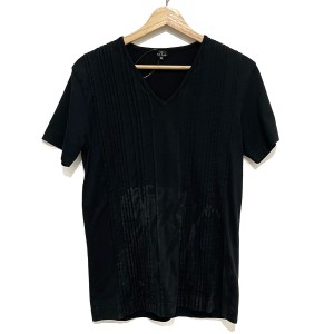 ポールスミス PaulSmith 半袖Tシャツ サイズM メンズ - 黒 Vネック/PS【中古】20240521