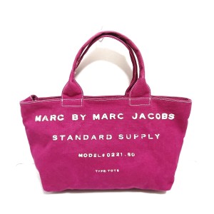 マークバイマークジェイコブス MARC BY MARC JACOBS ハンドバッグ レディース - マゼンタ キャンバス【中古】20240522