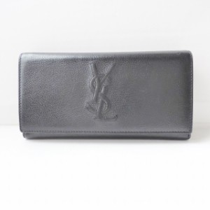 イヴサンローランリヴゴーシュ YvesSaintLaurent rivegauche (YSL) 長財布 レディース - 352905 黒 レザー【中古】20240521